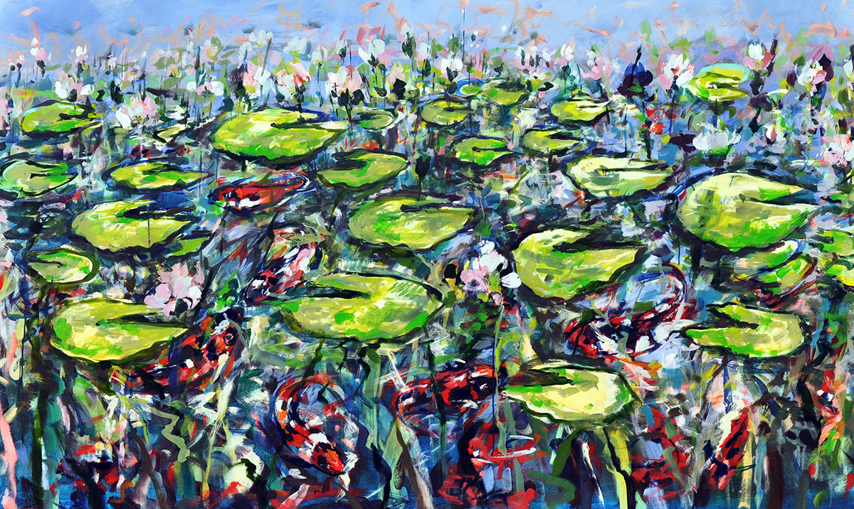 Frits van Eeden — Echoes of the lake, acryl op linnen