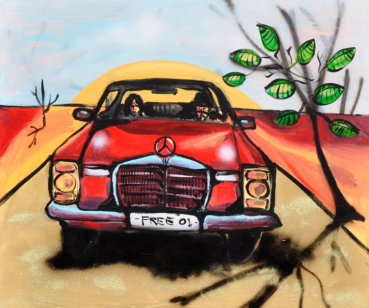 Erik Neimeijer — Lets get outta here, acryl op linnen