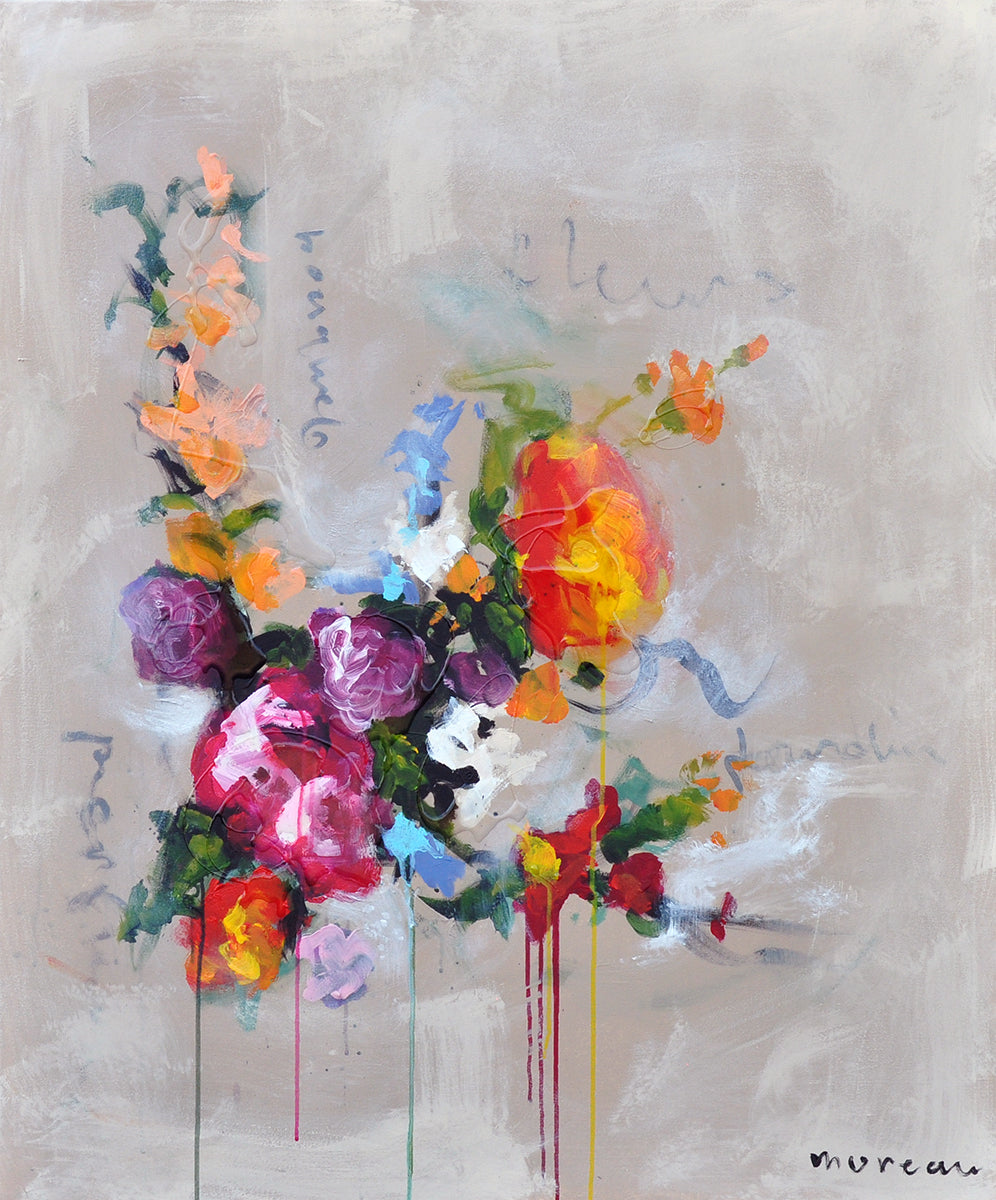 Eva Moreau — Champs de Fleurs, gemengde techniek