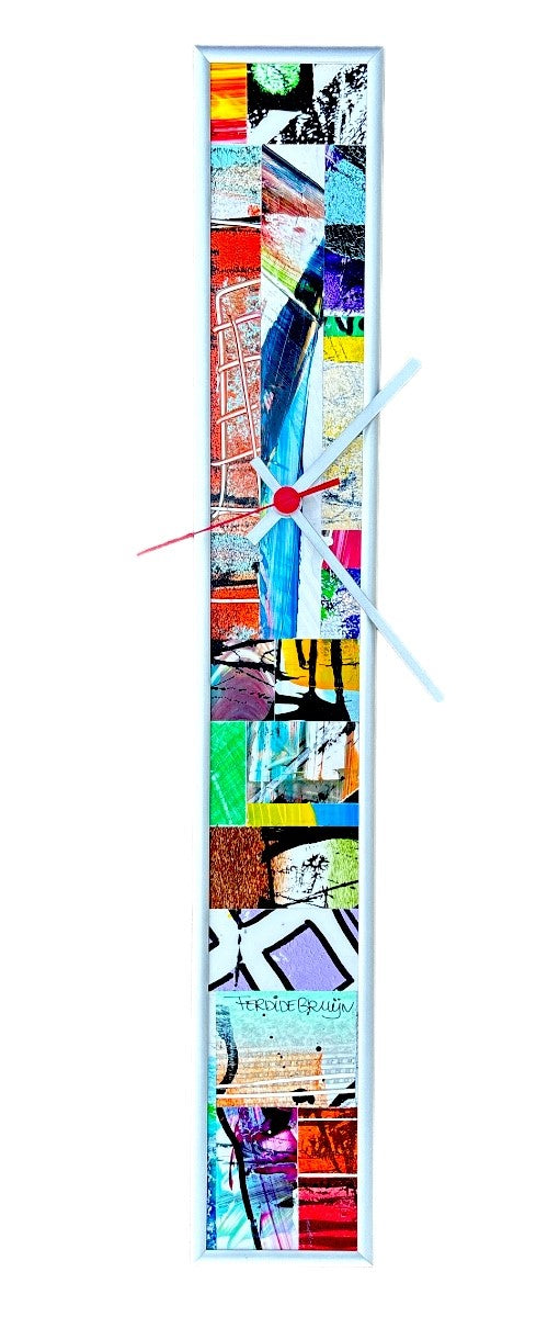Ferdi de Bruijn — Wandklok Slim Alu 60 (5468), mixed media
