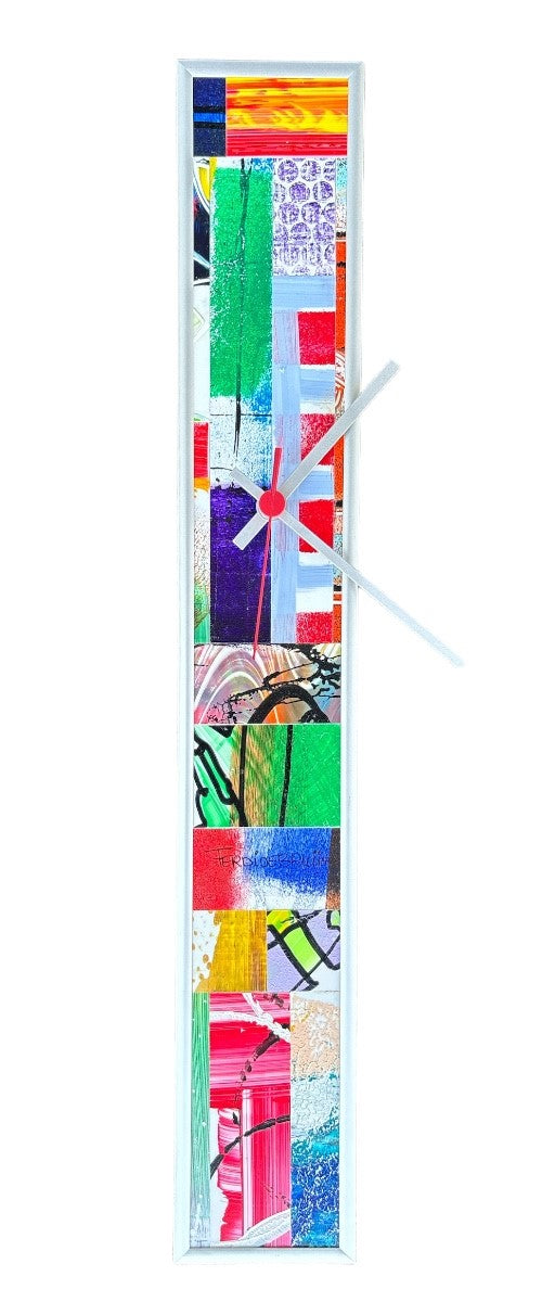 Ferdi de Bruijn — Wandklok Slim Alu 60 (5465), mixed media