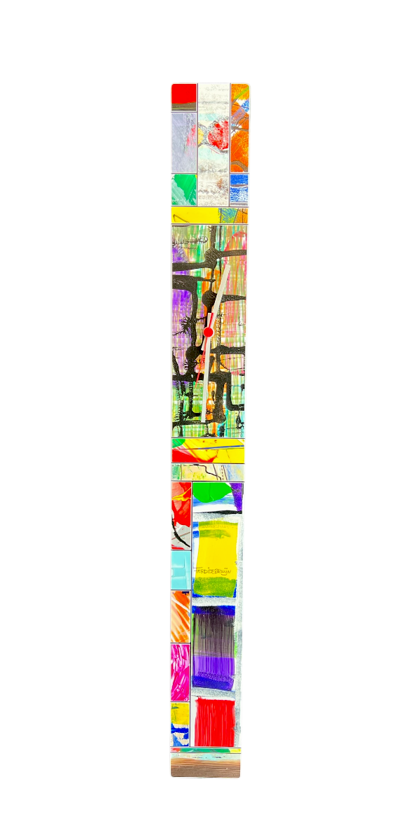 Ferdi de Bruijn — Wandklok Slim mdf 94 (5679), mixed media