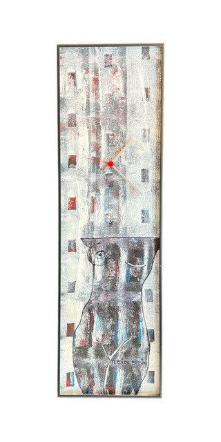 Ferdi de Bruijn — Wandklok rechthoek (5676), mixed media