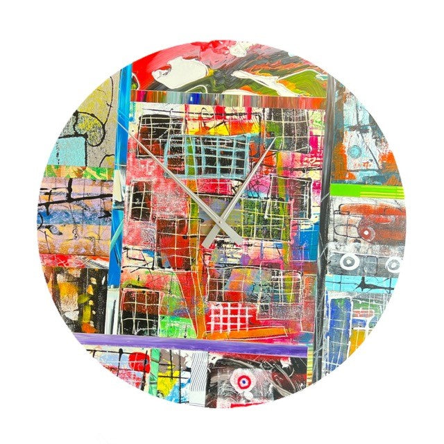 Ferdi de Bruijn — Wandklok XXL rond (4496), mixed media