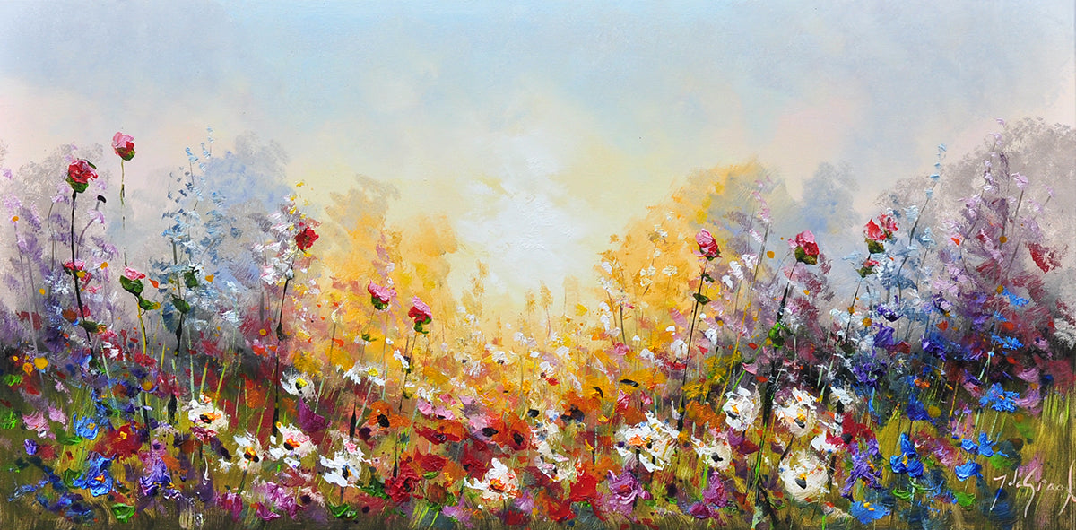 Jochem de Graaf — Tapijt van bloemen, olieverf op linnen