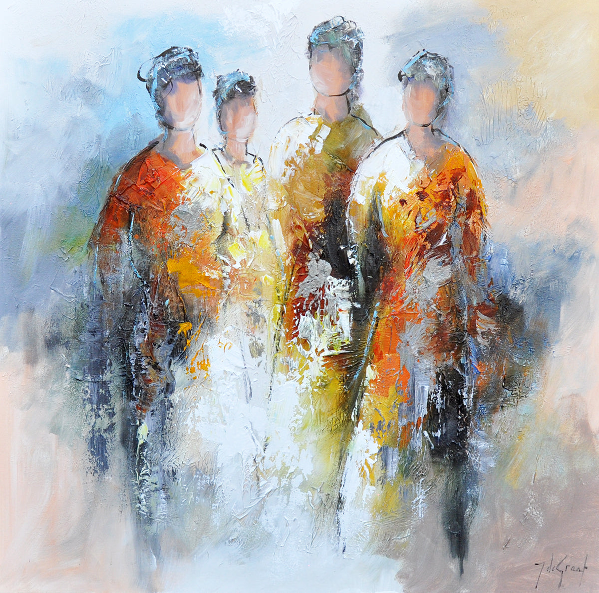 Jochem de Graaf — Liever samen dan alleen, olieverf op linnen