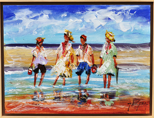 Jochem de Graaf — Tussen Zee en Zand, olieverf op paneel