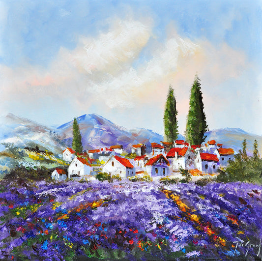Jochem de Graaf — Stille morgen in de Provence, olieverf op linnen