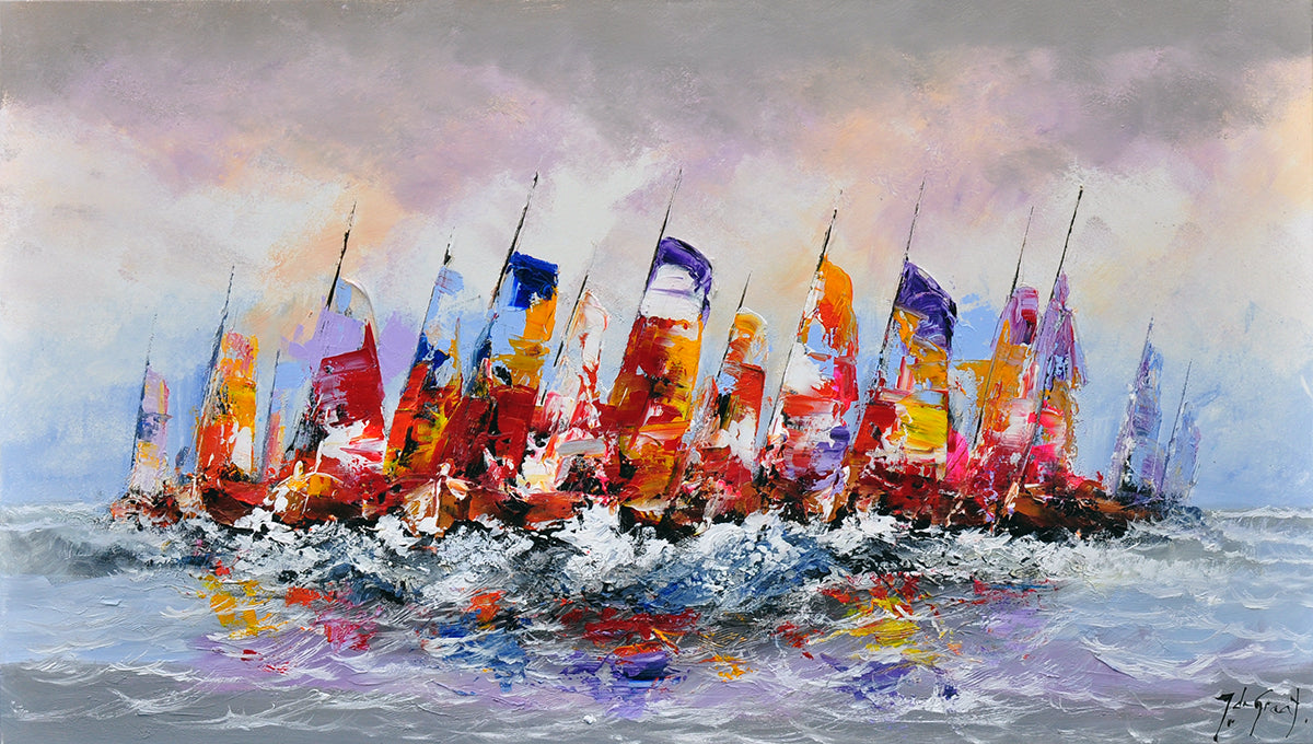 Jochem de Graaf — Voor de wind, olieverf op linnen