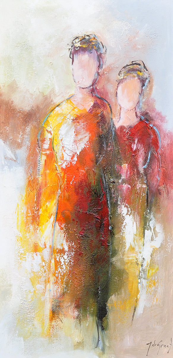 Jochem de Graaf — Sierlijk duo, olieverf op linnen