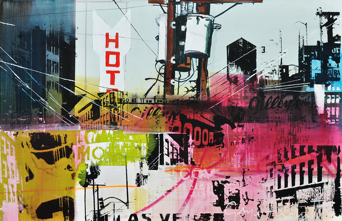 George Heidweiller — Drugstore, acryl op linnen