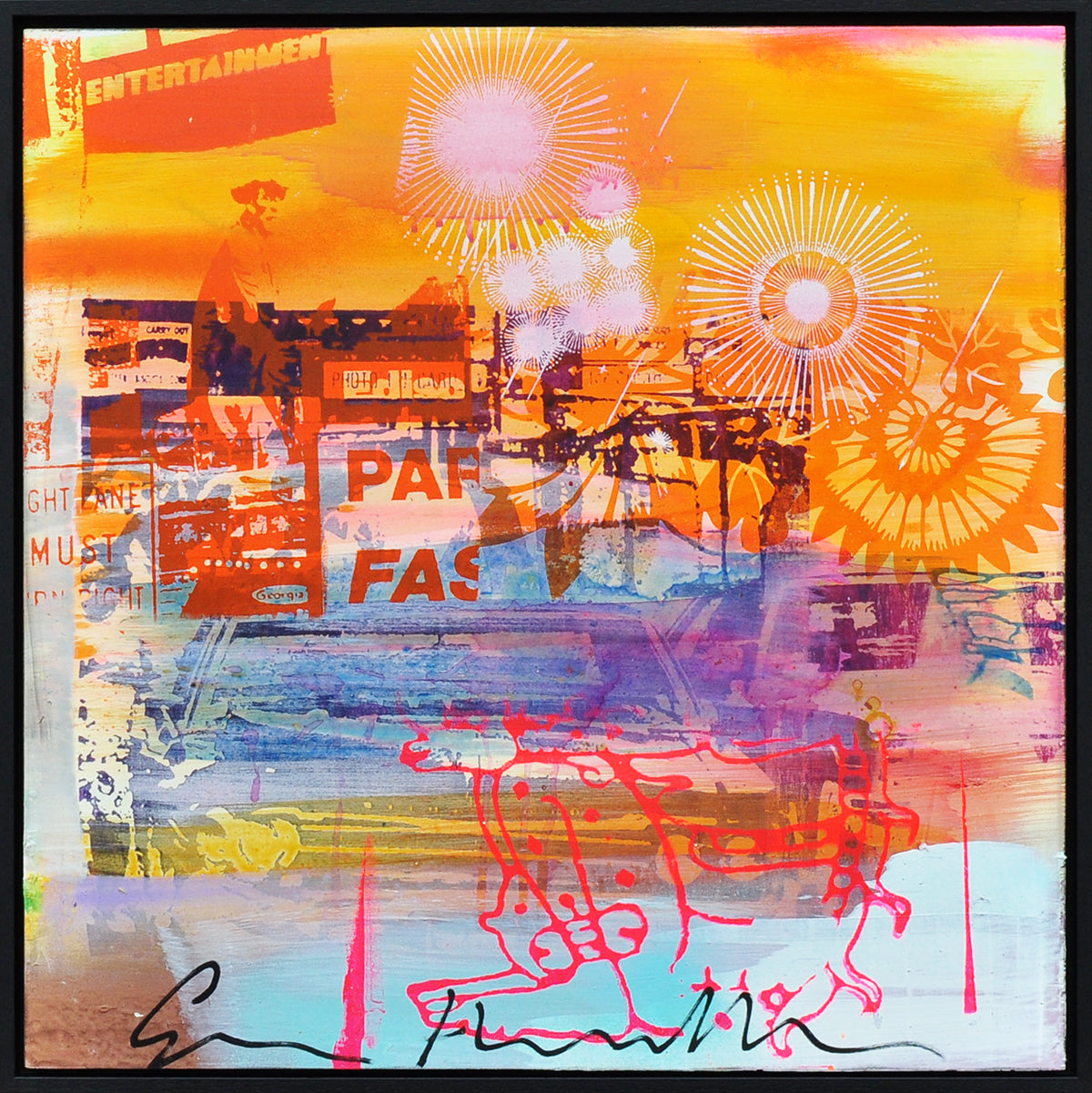 George Heidweiller — Rainbow City Grid, origineel op paneel