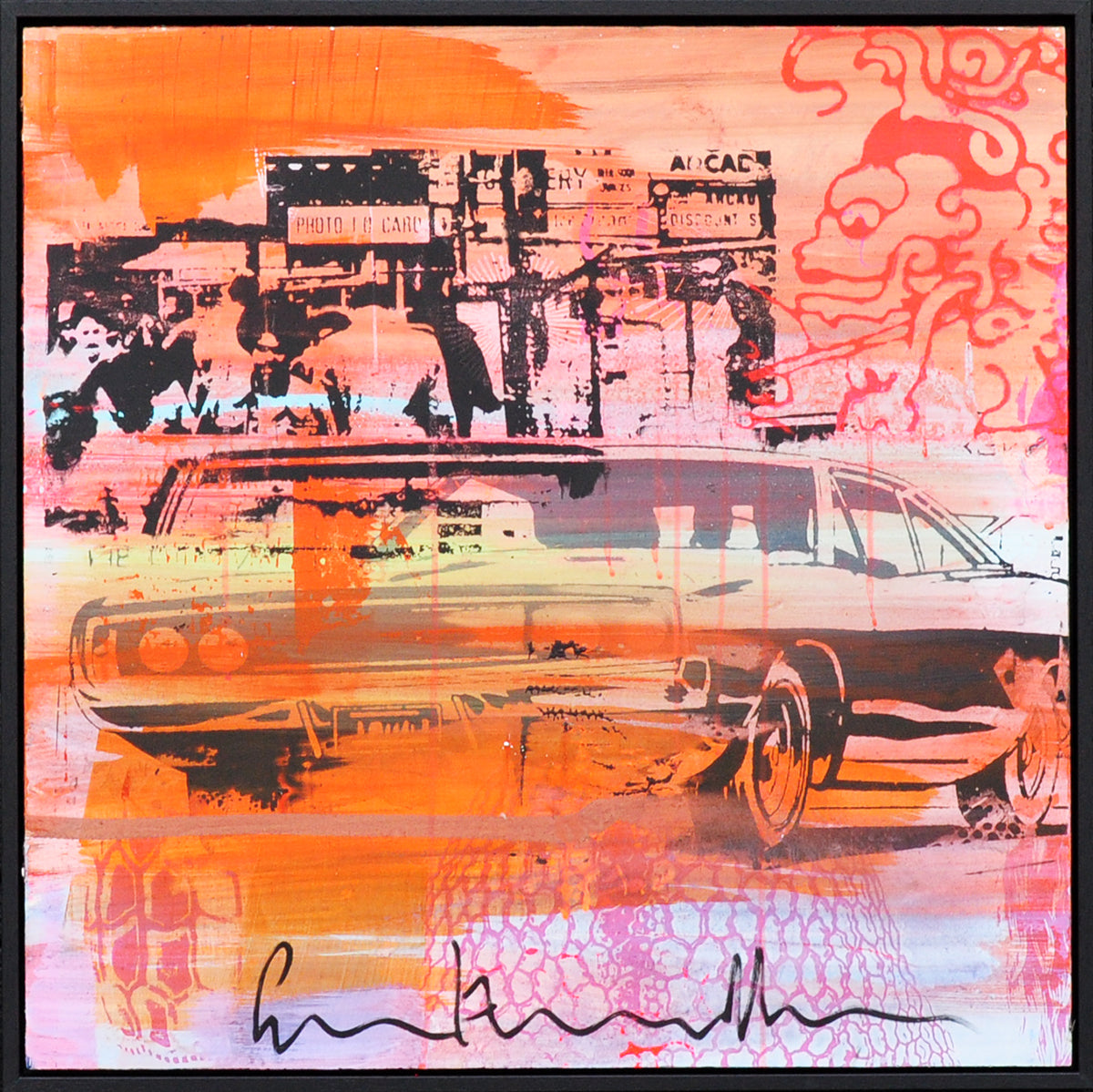 George Heidweiller — Spectrum Street, origineel op paneel