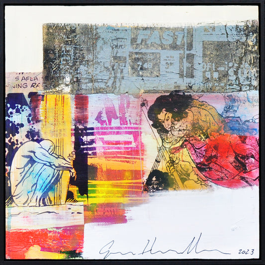 George Heidweiller — Futuristic Frescoes, origineel op paneel