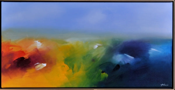 Hashemi — Landschap, acryl op linnen