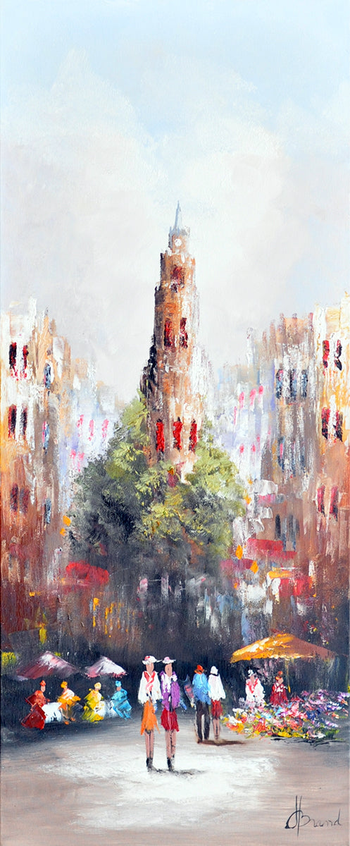 Henry Brand — Bloemenkraam op de markt