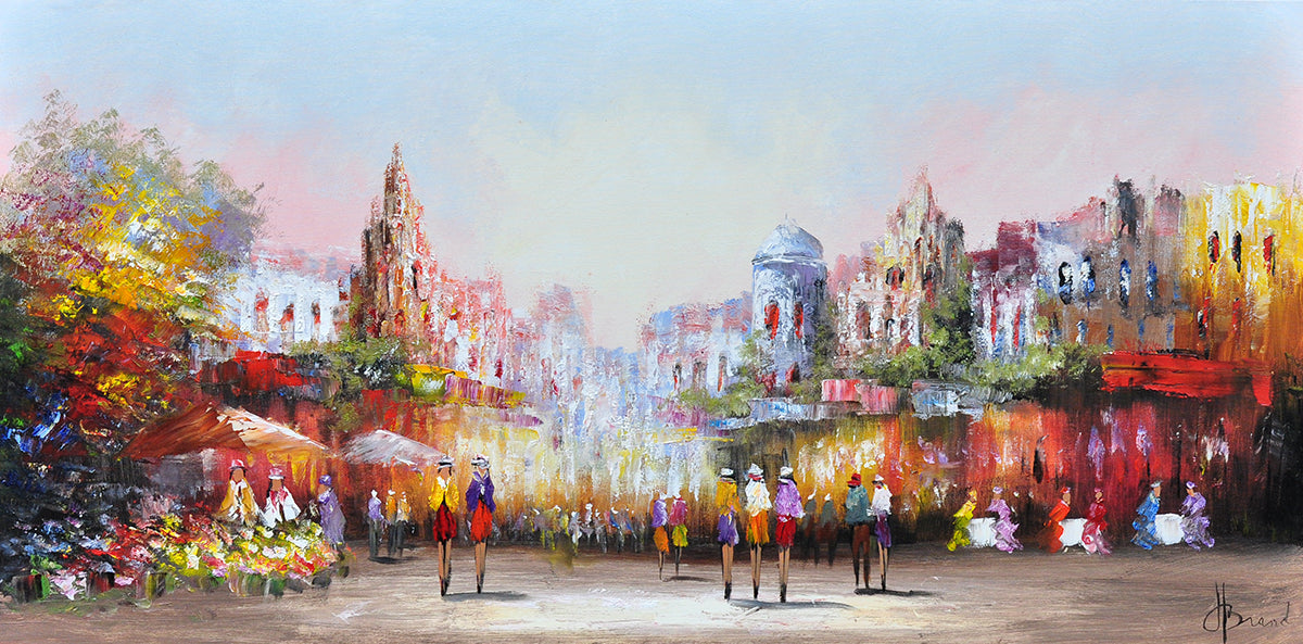 Henry Brand — Reflecties van de stad, olieverf op linnen