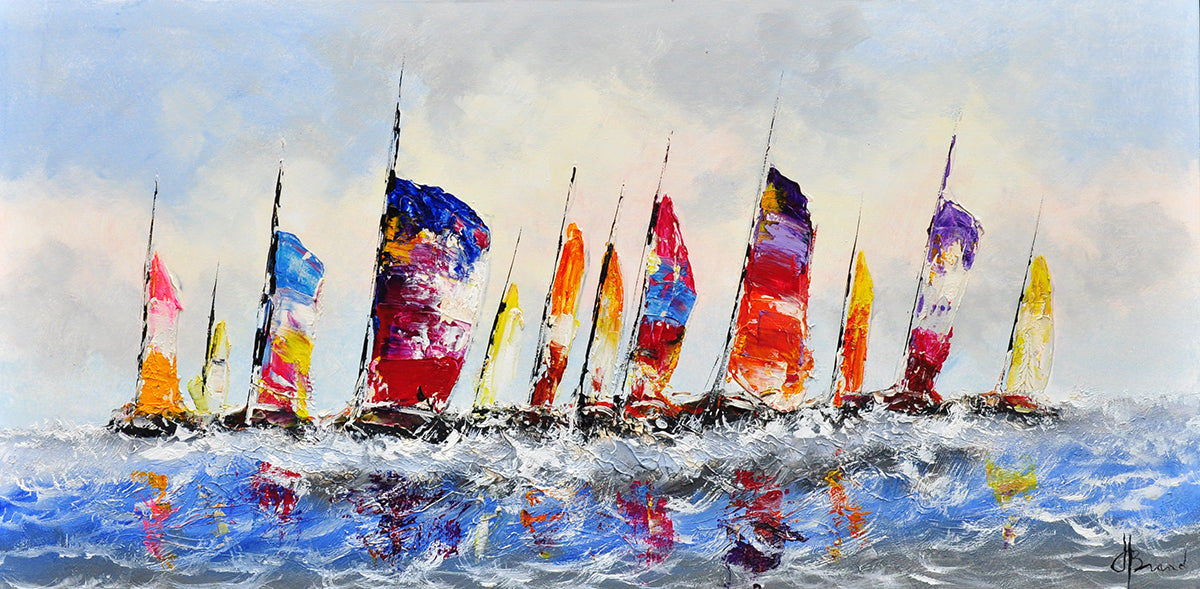 Henry Brand — Ocean race, olieverf op linnen