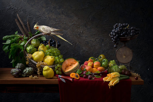 Hester Blankestijn — Fruitbasket with quinces (large), fotografie (gloss-finish)