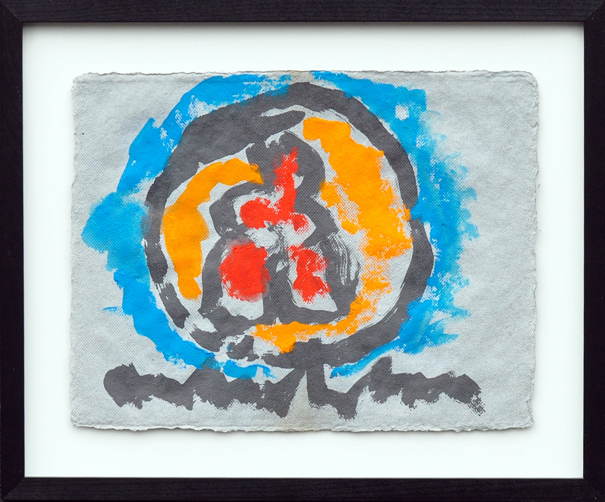 Anton Heyboer — Lady orange, gouache