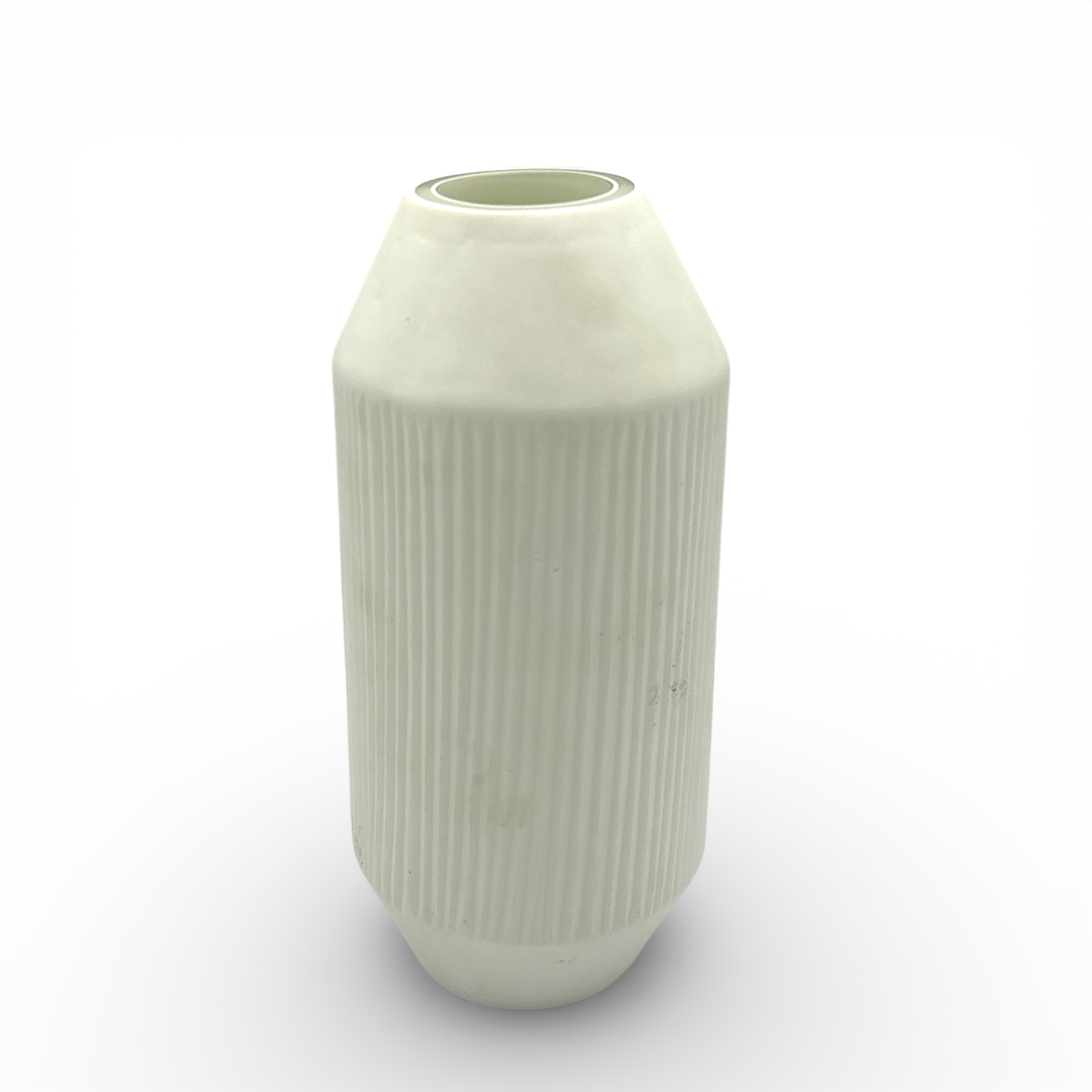 O4HOME — Ribbelvaas breed Remy Meijers, wit, glas