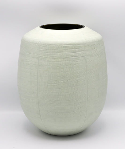 O4HOME — Vaas met uitsnede, rook/llicht groen (L), glas
