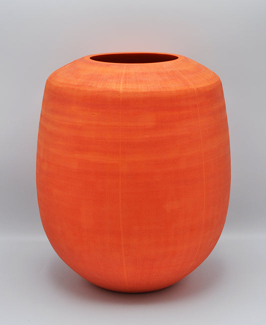 O4HOME — Vaas met uitsnede, feloranje (L), glas