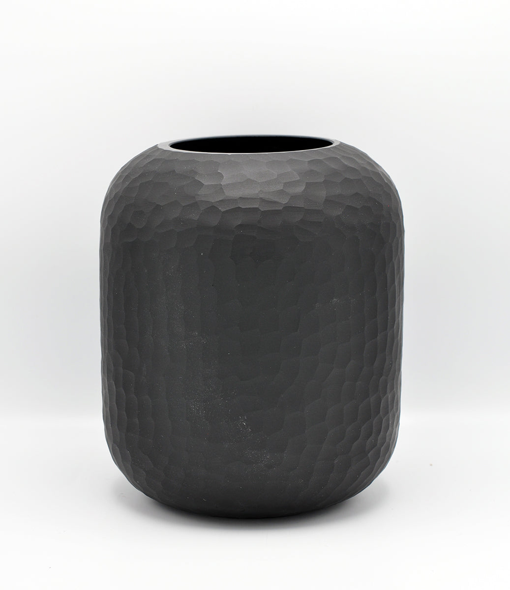 O4HOME — Vaas, glas gesneden, zwart M, glas