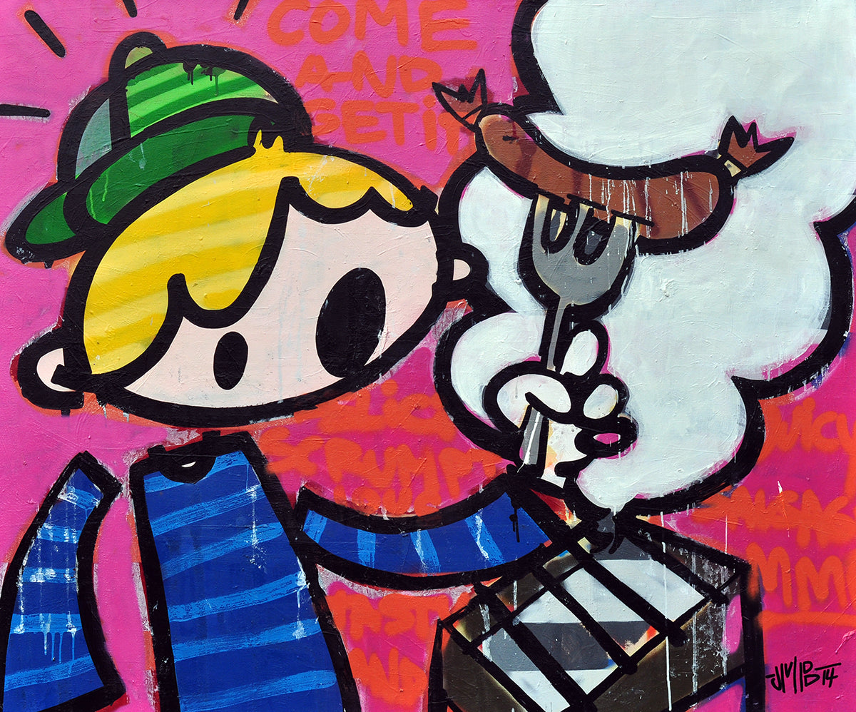 Jerry van der  Bol — Come and get it, acryl op linnen