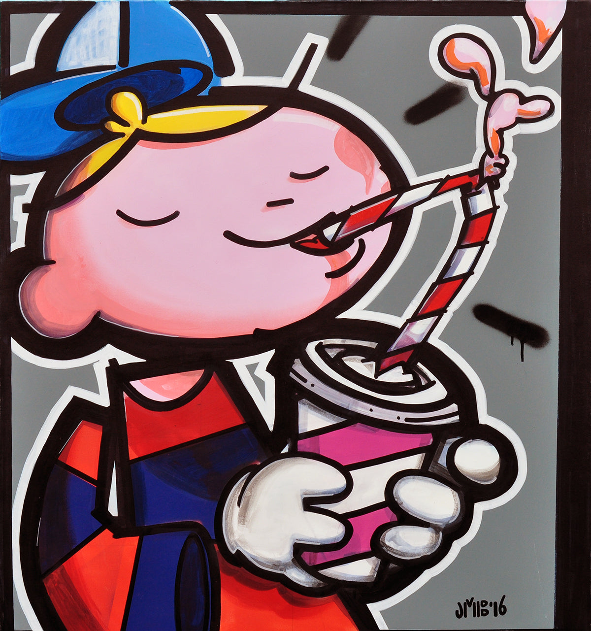 Jerry van der  Bol — F shake it, acryl op linnen