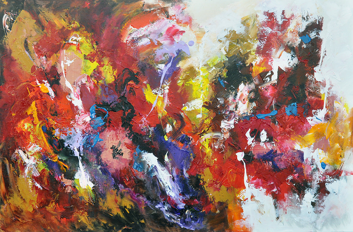 Kamiel Decoster — Burst of reflection, olieverf op linnen