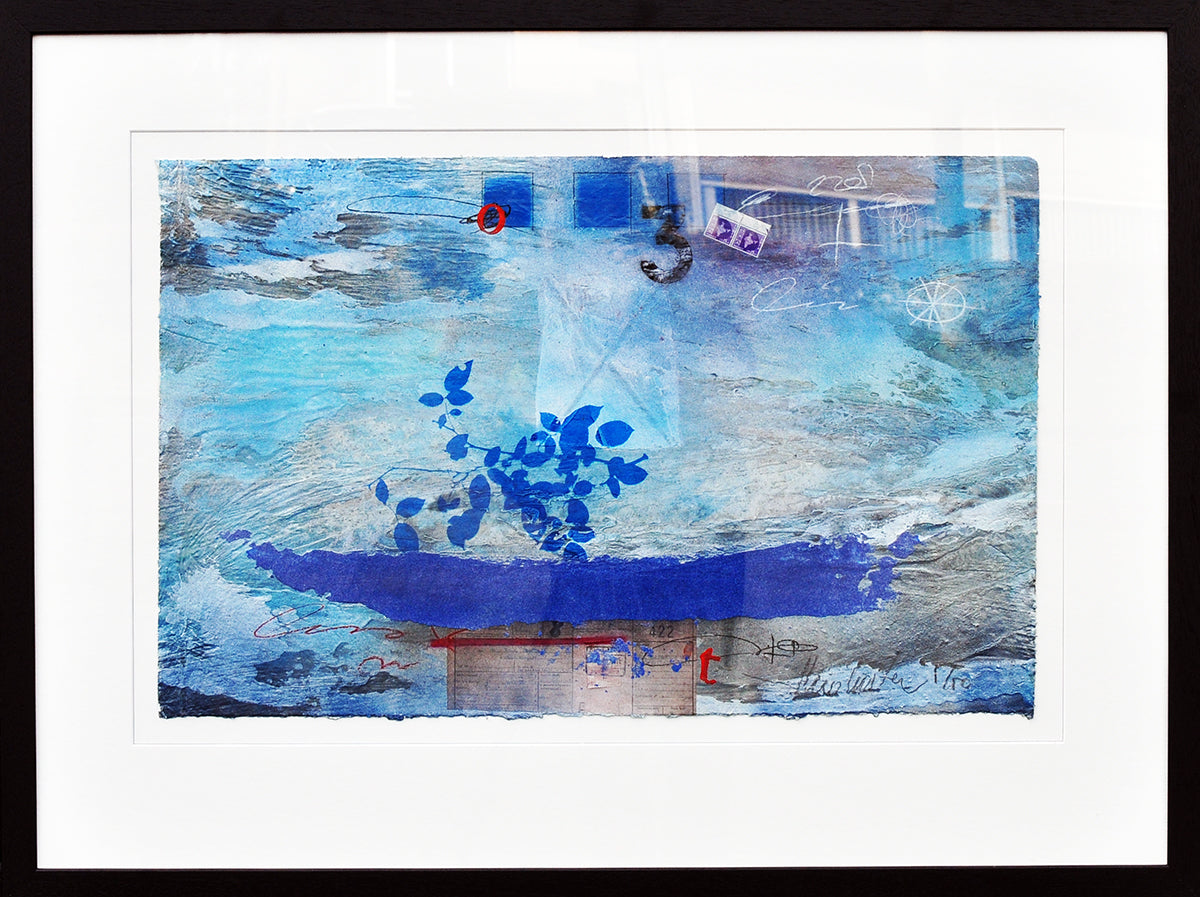Theo Koster — Traces 4 (in zwarte lijst), zeefdruk