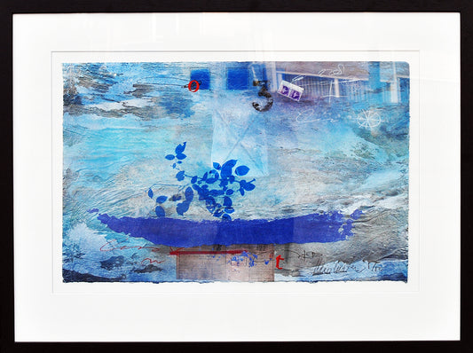 Theo Koster — Traces 4 (in zwarte lijst), zeefdruk