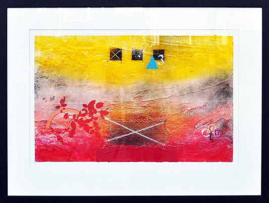 Theo Koster — Traces 7 (in zwarte lijst), zeefdruk