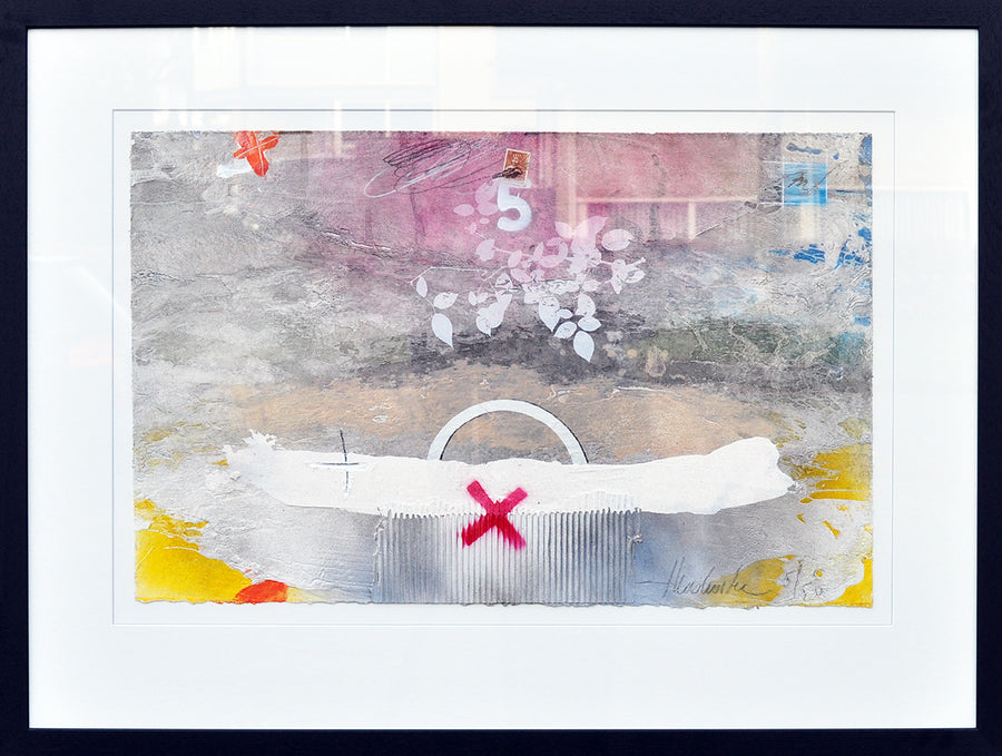 Theo Koster — Traces 5 (in zwarte lijst)