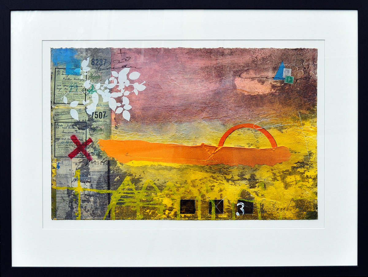 Theo Koster — Traces 8 (in zwarte lijst), zeefdruk