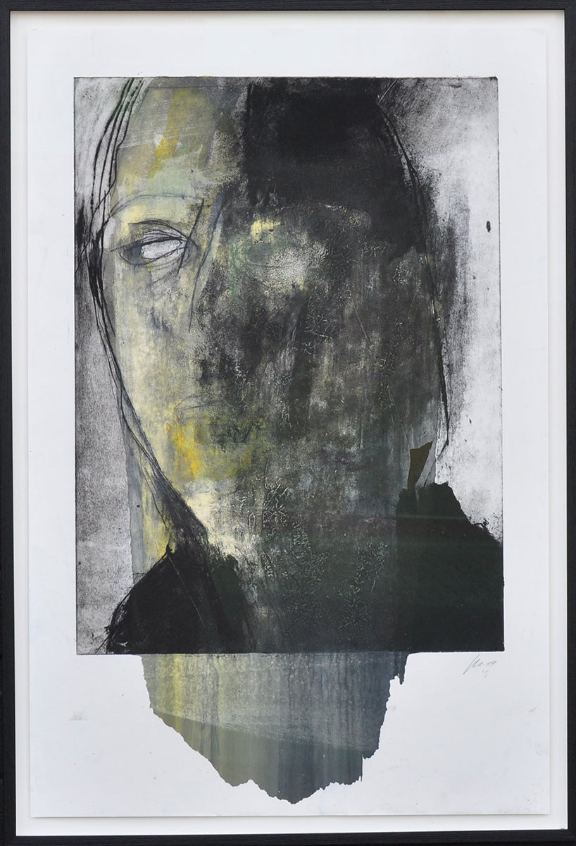 Krin Rinsema — Colorful face, droge naald ets (museumglas)
