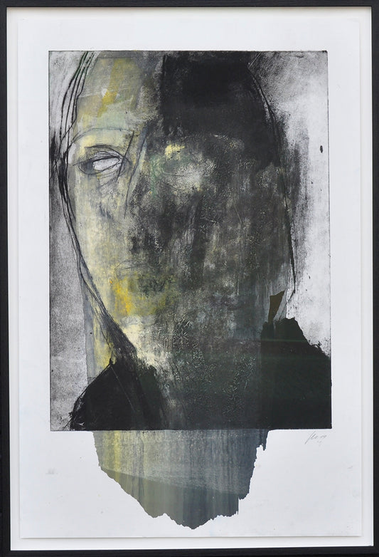 Krin Rinsema — Colorful face, droge naald ets (museumglas)