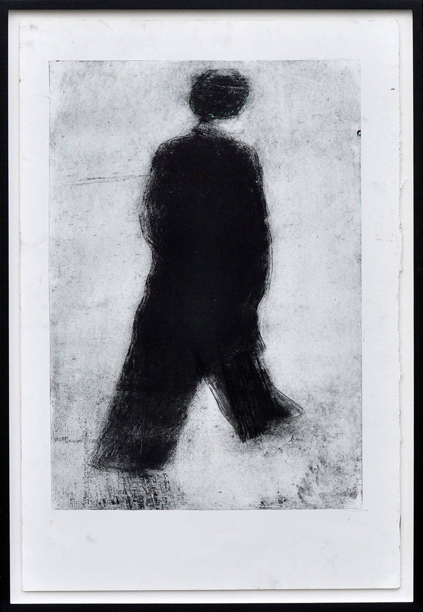 Krin Rinsema — In beweging, droge naald ets (museumglas)