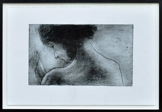 Krin Rinsema — Afgezonderd, droge naald ets (museumglas)