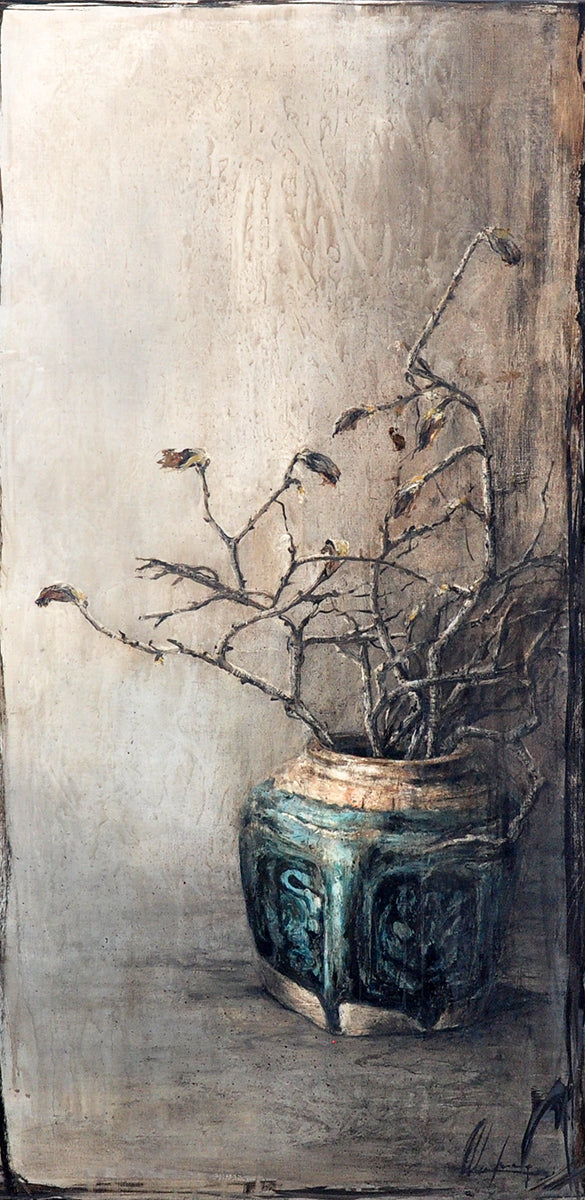 Annabelle Lanfermeijer — Gemberpot met magnolia, gemengde techniek