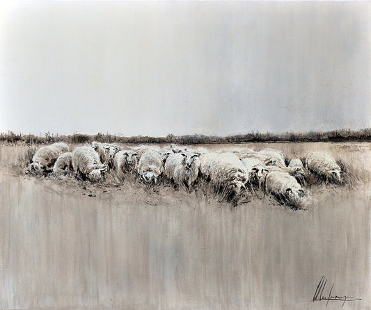 Annabelle Lanfermeijer — Schapen op de hei, gemengde techniek