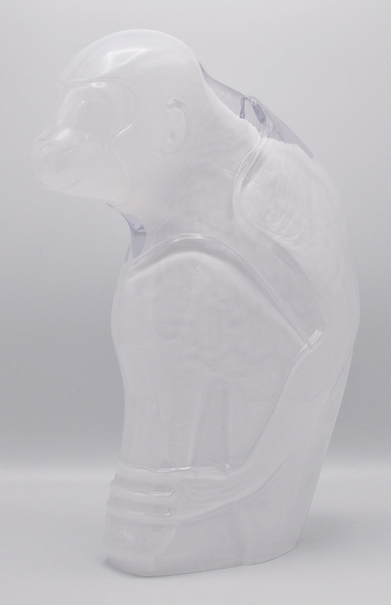 Cok van der Lee — Aap, wit-opaal, glas