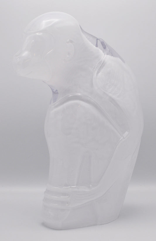 Cok van der Lee — Aap, wit-opaal, glas