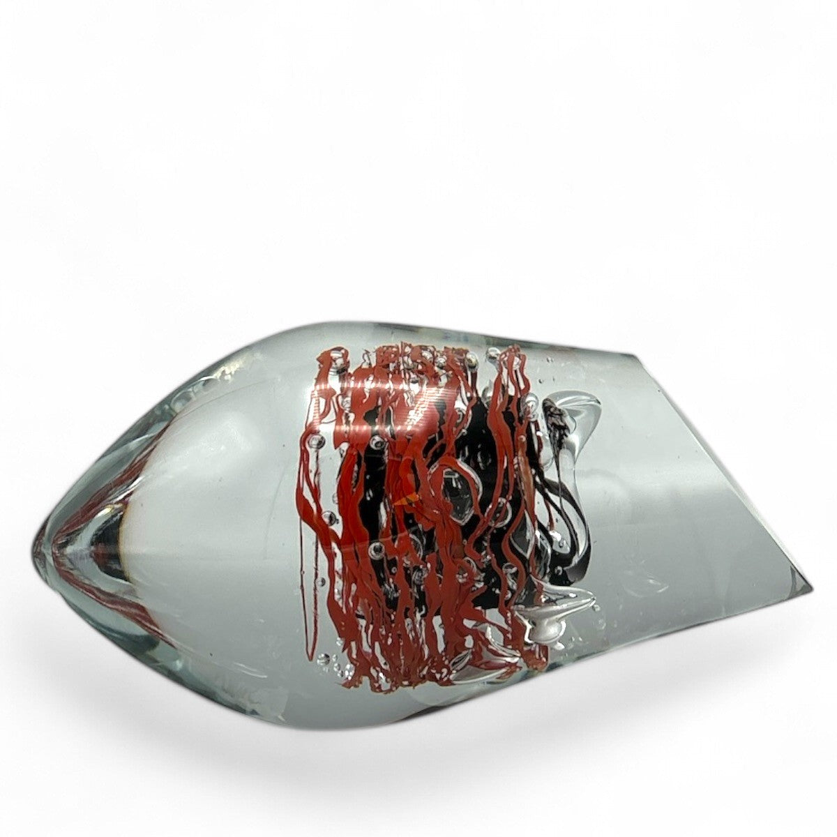 Loranto — Object ei groot rood/zwart, glas