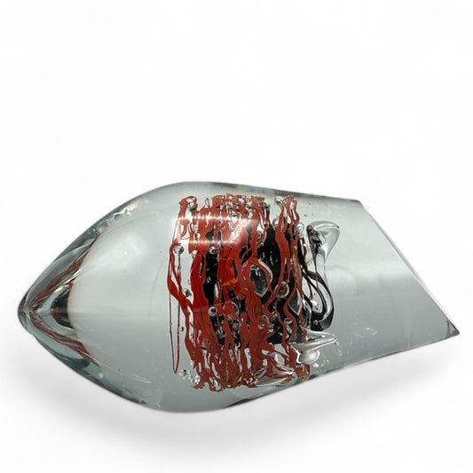 Loranto — Object ei groot rood/zwart, glas