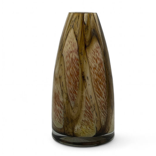 Loranto — Dune, vaas beige-bruin smal/hoog, glas