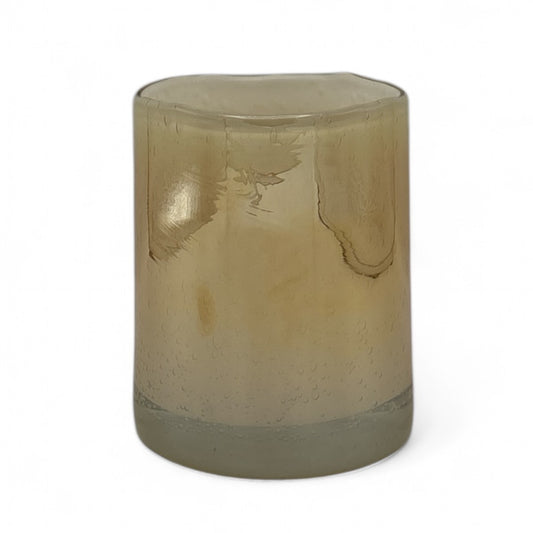 Loranto — Robuust, cilinder vaas klein, goud, glas