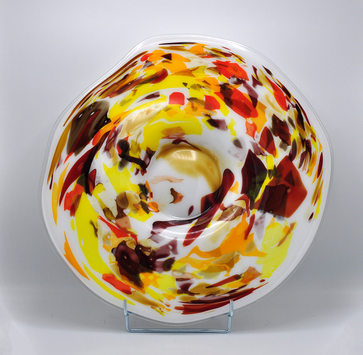 Loranto — Savannah, schaal wit-geel-oranje, glas