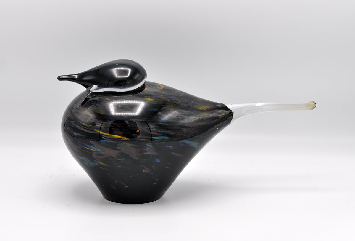 Loranto — Vogel, zwart-bont large, glas